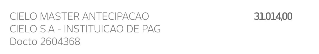 Comprovante recebido — R$ 31.014,00